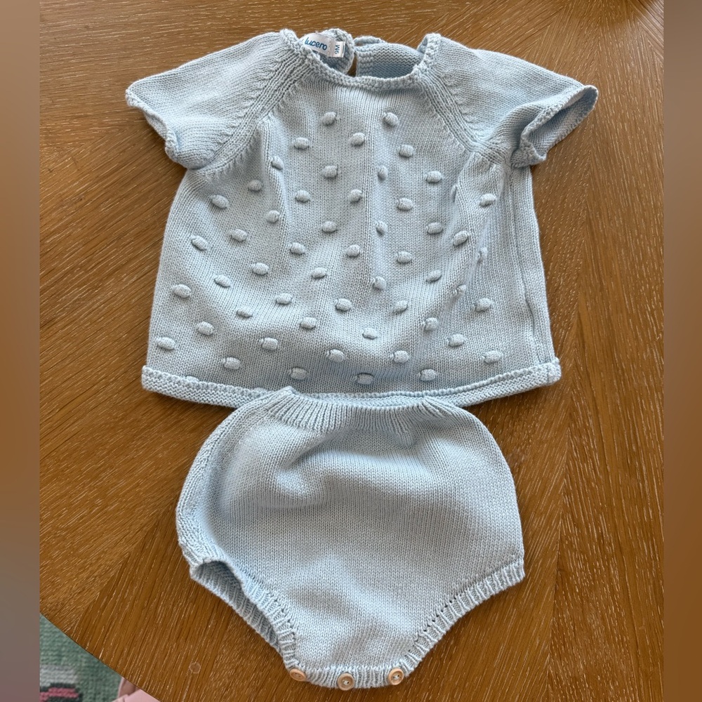 Mi Lucero Swiss dot sweater set
